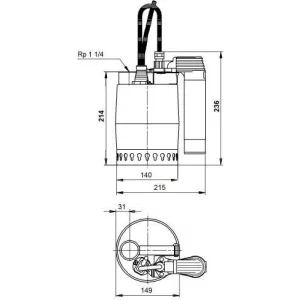 Насос Grundfos Unilift KP-250-AV1 дренажный (ГРУНДФОС) Насос Grundfos Unilift KP-250-AV1 дренажный (ГРУНДФОС)