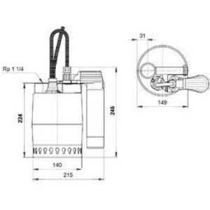 Насос Grundfos Unilift KP-350-AV1 дренажный (ГРУНДФОС) Насос Grundfos Unilift KP-350-AV1 дренажный (ГРУНДФОС)