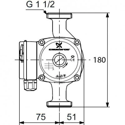 Насос Grundfos UPS 25-40 180 циркуляционный Насос Grundfos UPS 25-40 180 циркуляционный