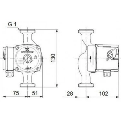 Насос Grundfos UPS 15-60 130 циркуляционный Насос Grundfos UPS 15-60 130 циркуляционный
