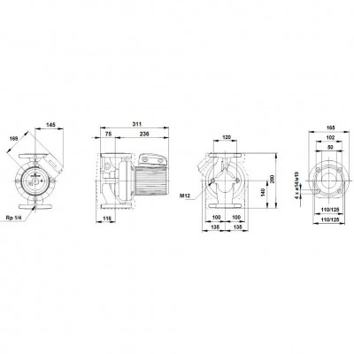 Насос Grundfos UPS 50-120 F 1х230 V (комплектация по выбору) циркуляционный Насос Grundfos UPS 50-120 F 1х230 V (комплектация по выбору) циркуляционный