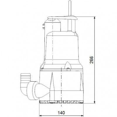 Насос Grundfos KPC 24/7 210 дренажный Насос Grundfos KPC 24/7 210 дренажный