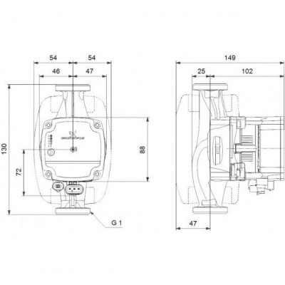 Насос Grundfos ALPHA1 L 15-60 130 1x230V 50Hz 6H циркуляционный Насос Grundfos ALPHA1 L 15-60 130 1x230V 50Hz 6H циркуляционный