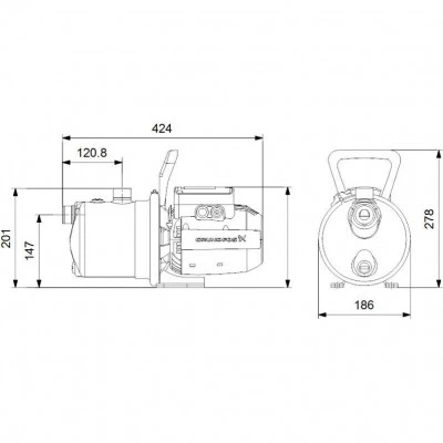 Насос Grundfos JP 5-48 насосная станция Насос Grundfos JP 5-48 насосная станция