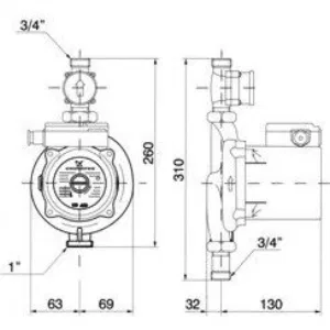 Насос Grundfos UPA 15-90 N повысительный (ГРУНДФОС) Насос Grundfos UPA 15-90 N повысительный (ГРУНДФОС)
